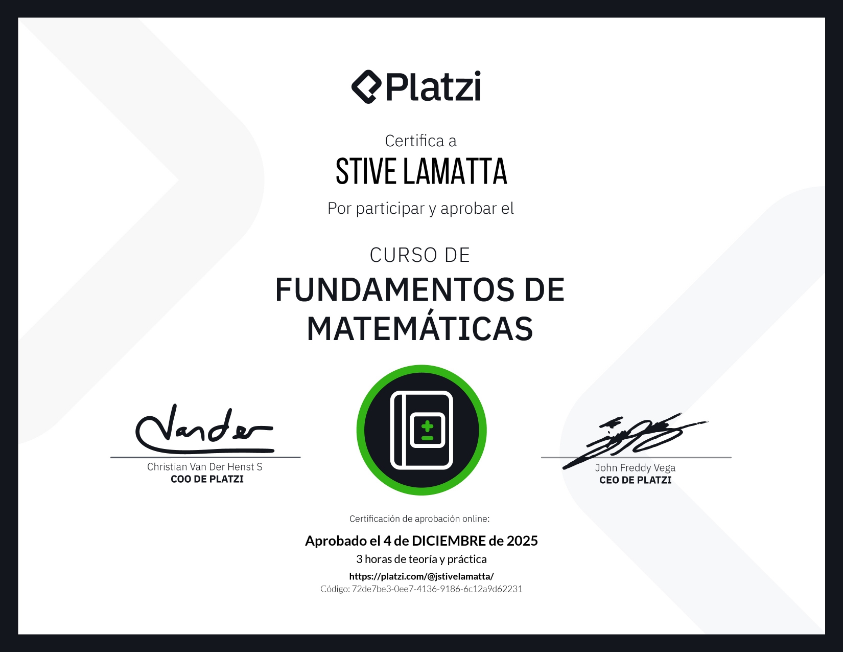 Diploma de Calculo Diferencial para Data Science